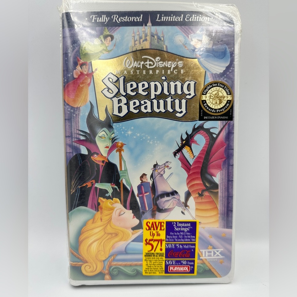 Sleeping Beauty (Limited Edition) (VHS, 1997) Walt Disney's Masterpiece - SEALED